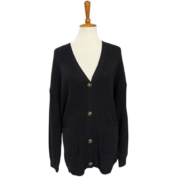 NWT C&C California Knit Preppy Cozy Classic Oversized Cardigan Sweater Size L/XL - Picture 1 of 8